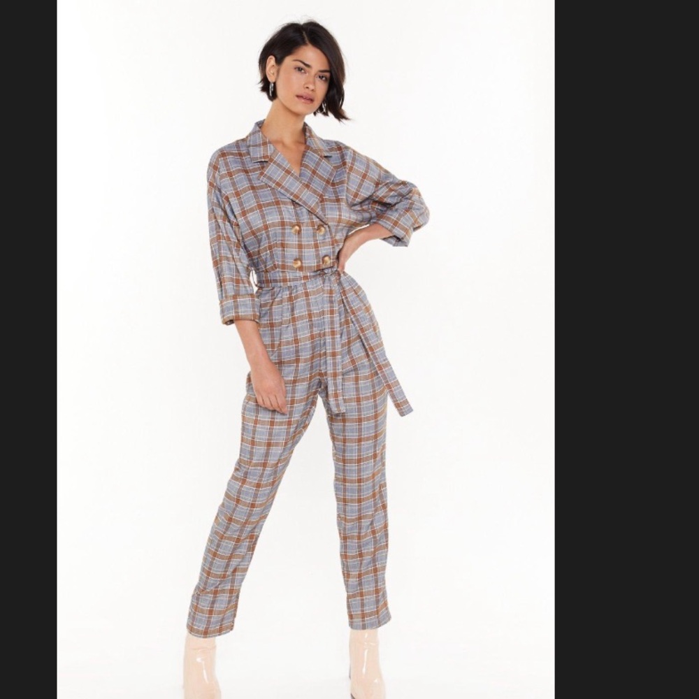 Plaid jumpsuit